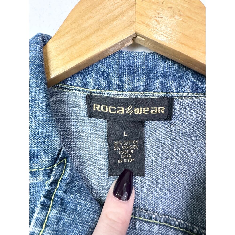 Y2K Rocawear Embroidered Denim Jacket - Picture 5 of 7